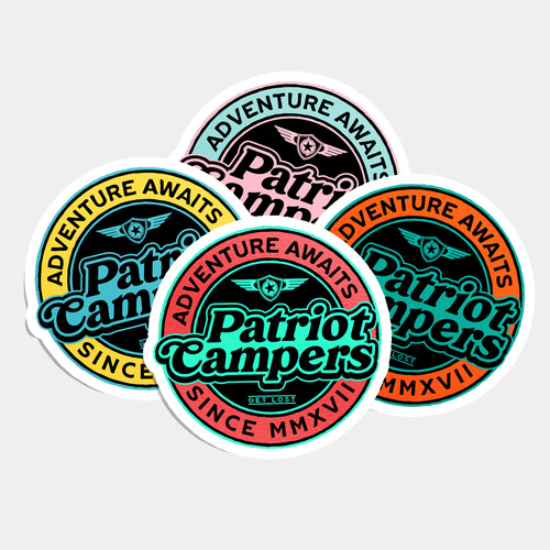 SUMMER VIBES STICKERS - 4PK PATRIOT CAMPERS