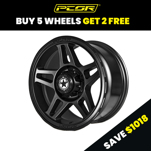 PCOR Classic 289 - 17x9 Satin Black Wheels (Ford Ranger & BT50)