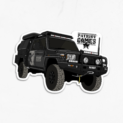 PATRIOT GAMES - BLACK TRUCK HOLOGRAPHIC STICKER